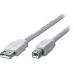 equip USB-Kabel - USB Typ A, 4-polig (M) - USB Typ B, 4-polig (M) - 5 m - Silber, durchsichtig 128652