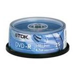 DVD-R DVD-R47CBED25 TDK 4,7 GB/120 Min 16x