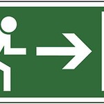 Folienschild Notausgang rechts 565