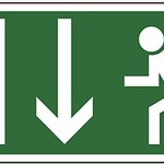 Folienschild Notausgang Pikto 406