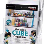 Deflecto 3-Fach Prospekthalter A4 77301