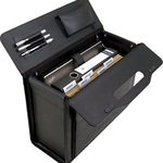 Juscha Pilotenkoffer 45042 Echt Leder sw