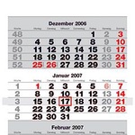 Mohn media 3-Monatskalender 010010V07