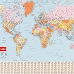 NOBO Weltkarte laminiert 1900209