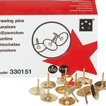 5 Star Reißzwecken Messing 11mm VE=150