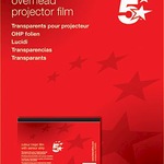 5 Star InkJet Folie A4 Streifen VE=50