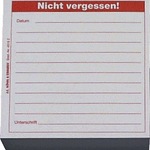 K&E Zettelkl Nicht vergessen 45162 w/rot