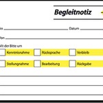 Sigel Begleitnotiz Haftblock HF142
