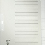 Leitz Register blanko 20Bl grau 1220-85