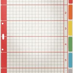 Leitz Reg.blanko A4- Kt 6farbGrau 4350