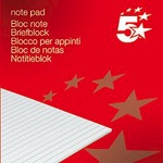 5 Star Briefblock A5/50 liniert 70g