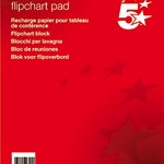 5 Star Flipchartblock 20 Bl kar./bla VE5