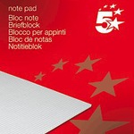 5 Star Briefblock A5/50 kariert 60g