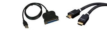 Kabel und Adapter zur Stromversorgung
