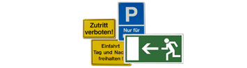 Hinweisschilder